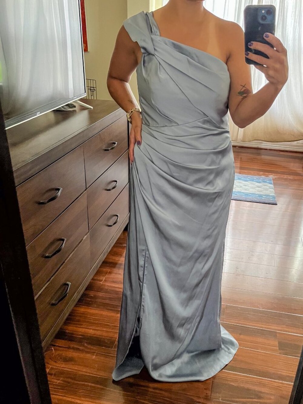 Blue Azazie Bridesmaid/Wedding Guest Dress